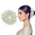 Scented Jasmine Mogra Gajra plain white Phool Hair Accessories For Women & Girls
