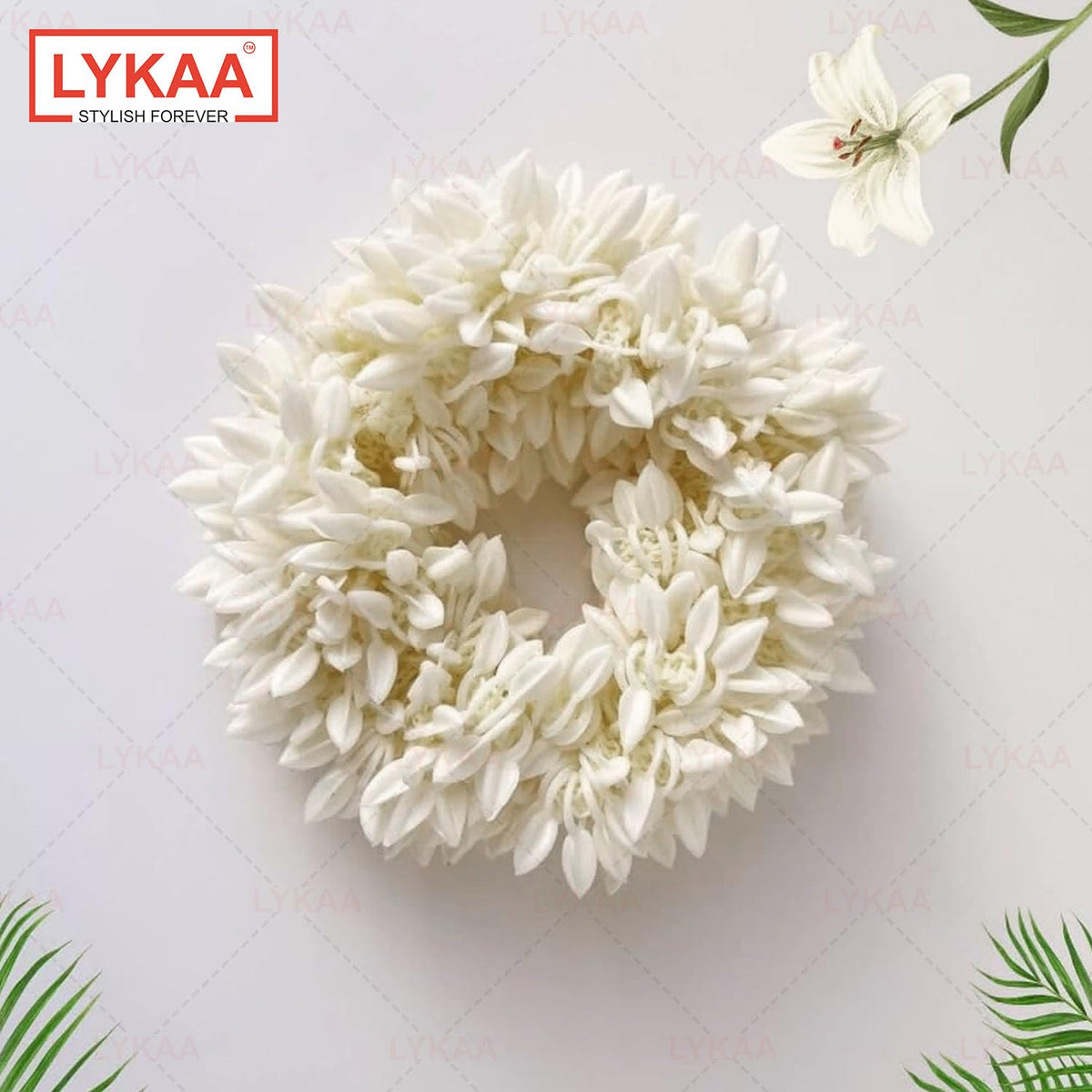 Scented Jasmine Mogra Gajra plain white Phool Hair Accessories For Women & Girls