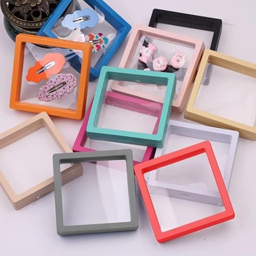 Plastic Floating Case | Transparent PE Film Jewellery Storage Box 7 Cm {Multicolor}