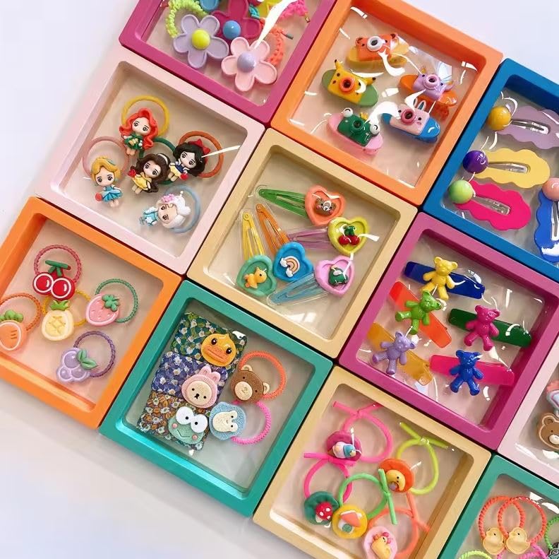 Plastic Floating Case | Transparent PE Film Jewellery Storage Box 7 Cm {Multicolor}
