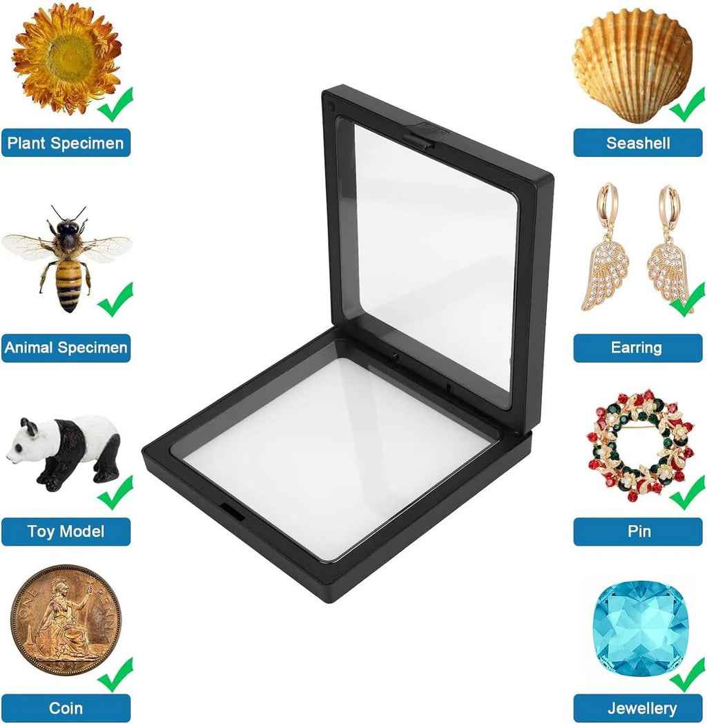 Plastic Floating Case | Transparent PE Film Jewellery Storage Box 7 Cm {Multicolor}