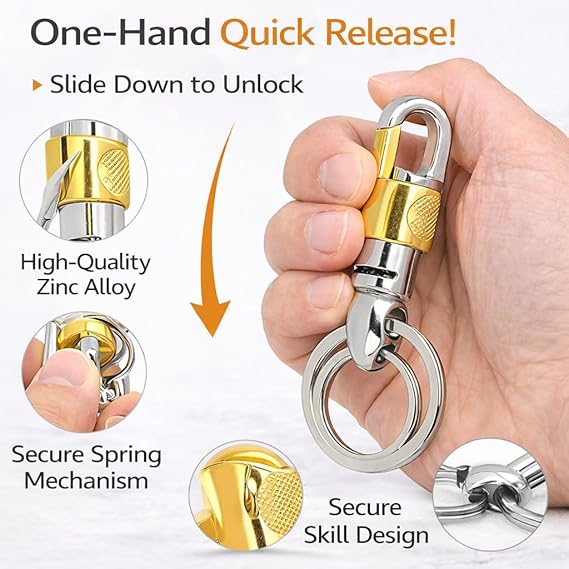 {Pack of 12} Bike Keychain for Men | Premium Metal Key Chain for Bike & Car | Stylish Key Ring with Clip Hook