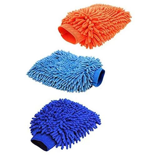 Double Sided Microfiber Wash Mitt Gloves,Dust Cleaning Gloves