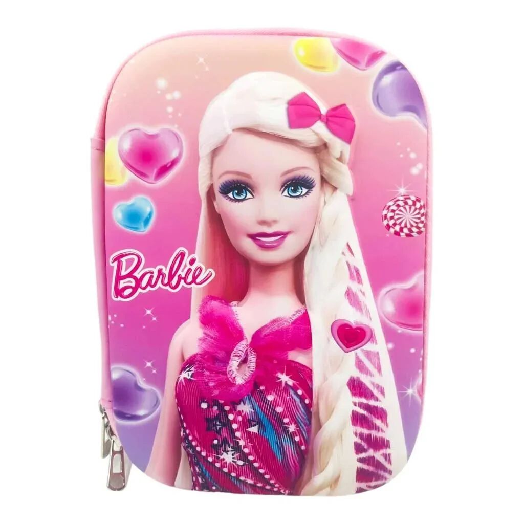 Barbie Cartoon Design Pencil Pouch 20 Cm × 12 Cm {Random Design}