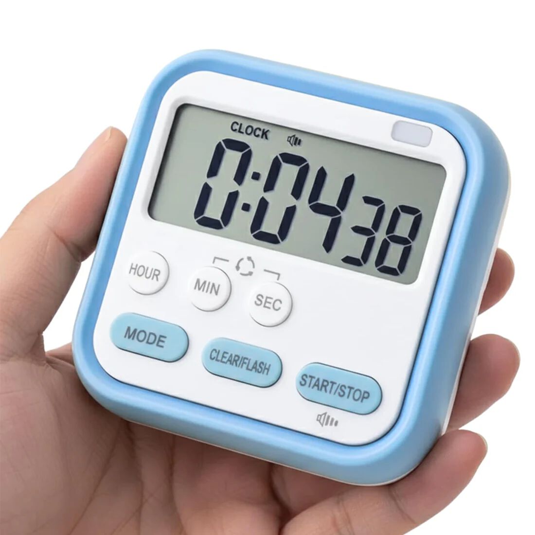Digital Stopwatch Timer with Large LCD Screen 24hr Digital Display Magnetic Retractable Stand Loud Alarm for Sports, Studying, Cooking