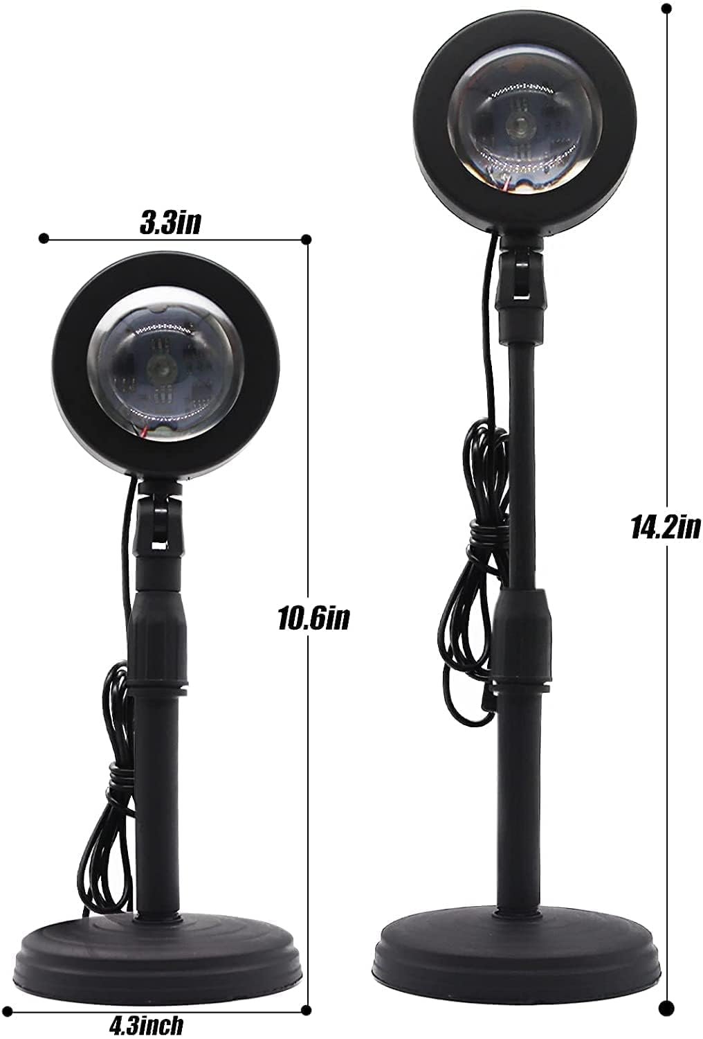 16-Color Sunset Projection Lamp with Remote & USB | 360° Rotating LED Light for Ambiance, Selfies, Parties & Home Décor