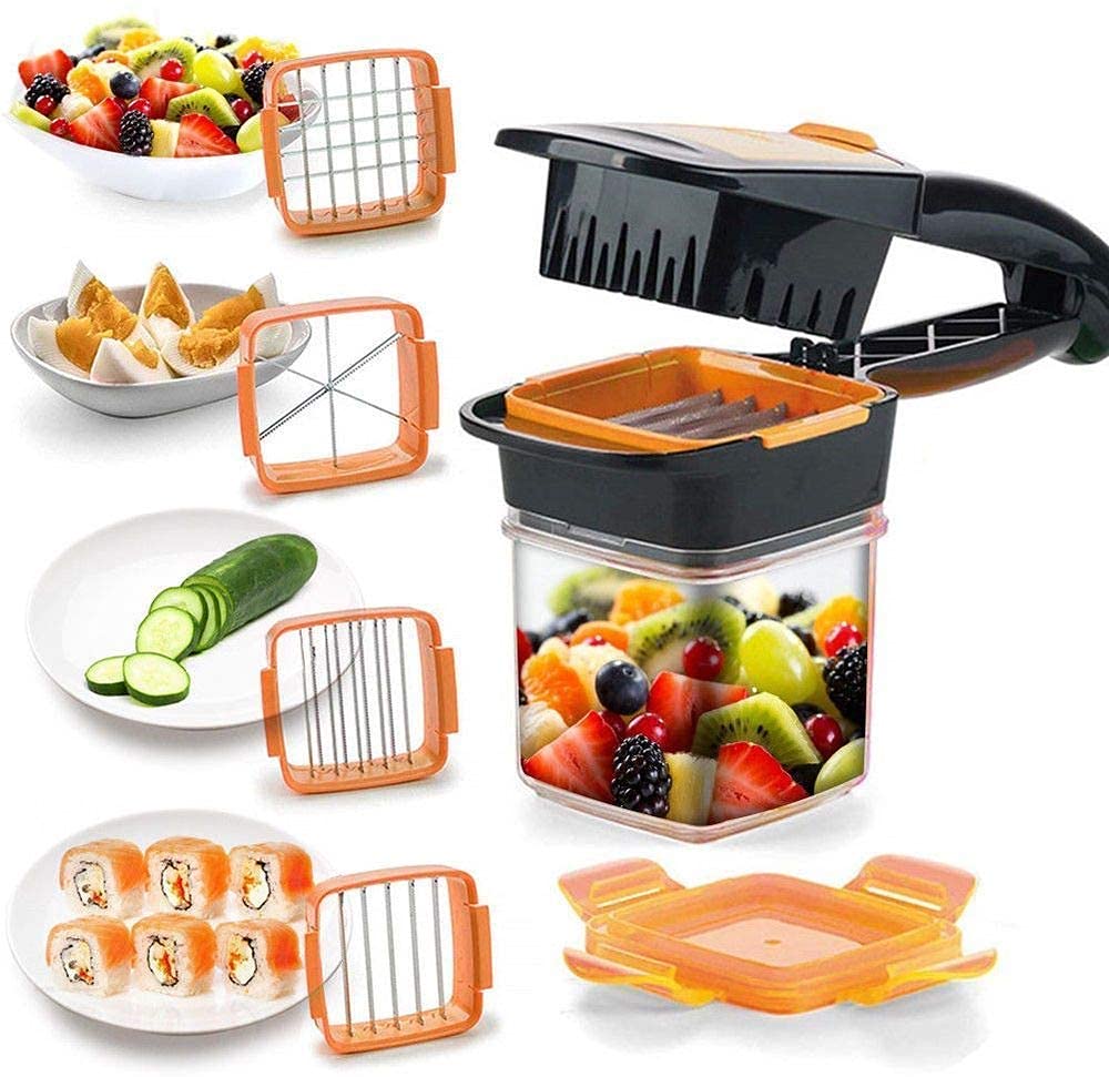 Vegetable Slicer Dicer Chopper 5 in 1 Multi-Function Slicer Vegetable & Fruits Cutter, Dicer Grater - 20642