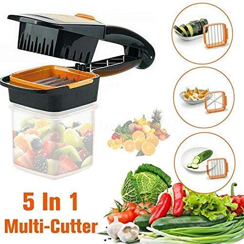Vegetable Slicer Dicer Chopper 5 in 1 Multi-Function Slicer Vegetable & Fruits Cutter, Dicer Grater