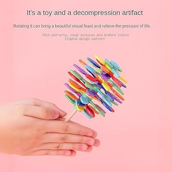 Candy Flower Toy Colorful Twisting and Rotating Fidget Spinner for Kids & Adults