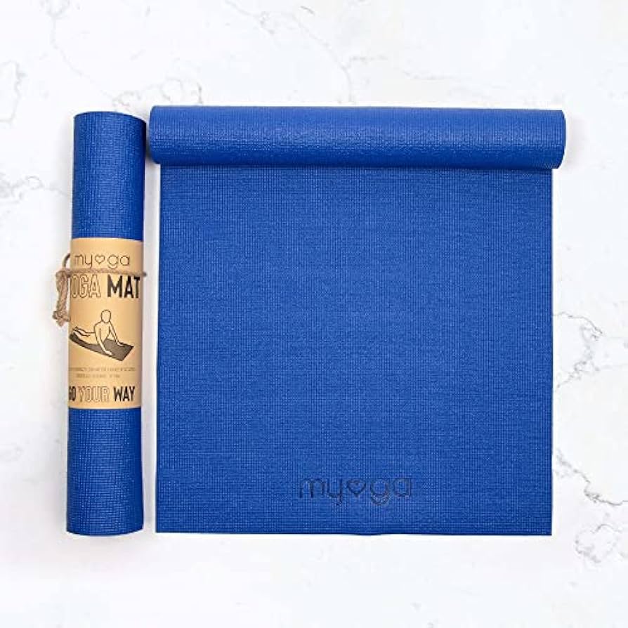 Yoga Mat - Non-Slip Exercise Mat for Yoga, Pilates, Meditation & Fitness - Lightweight Mat with Carry Strap for Travel {Random Color}