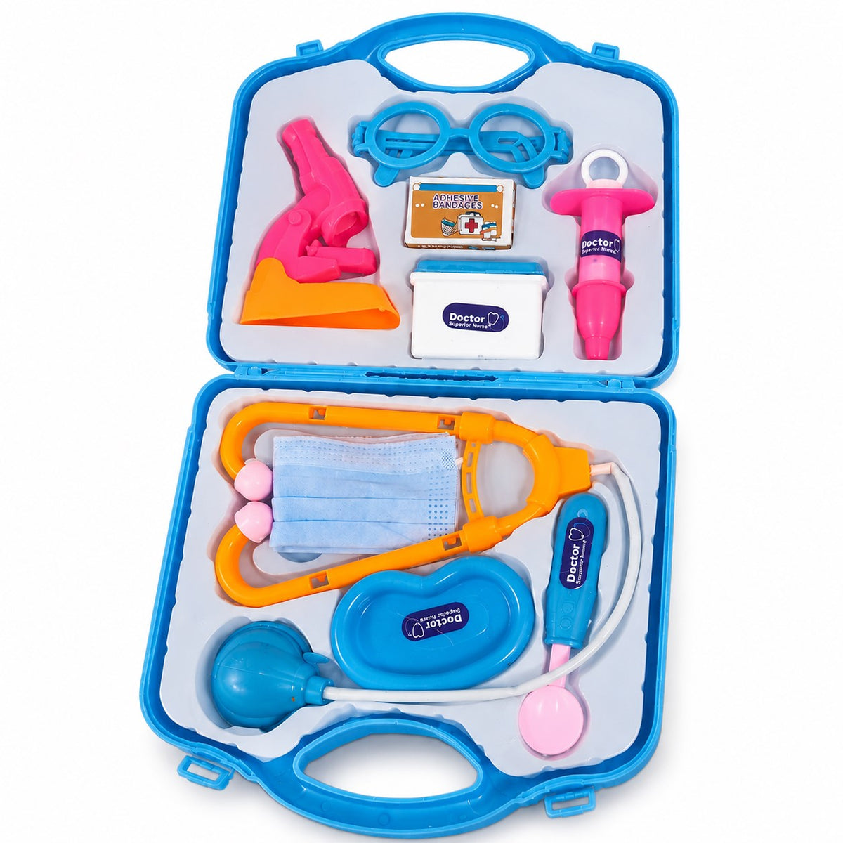 Plastic docter Set Pretend Play / 10 pcs Equipment / Kids Will Love Imaginary Play Set {Random Color}