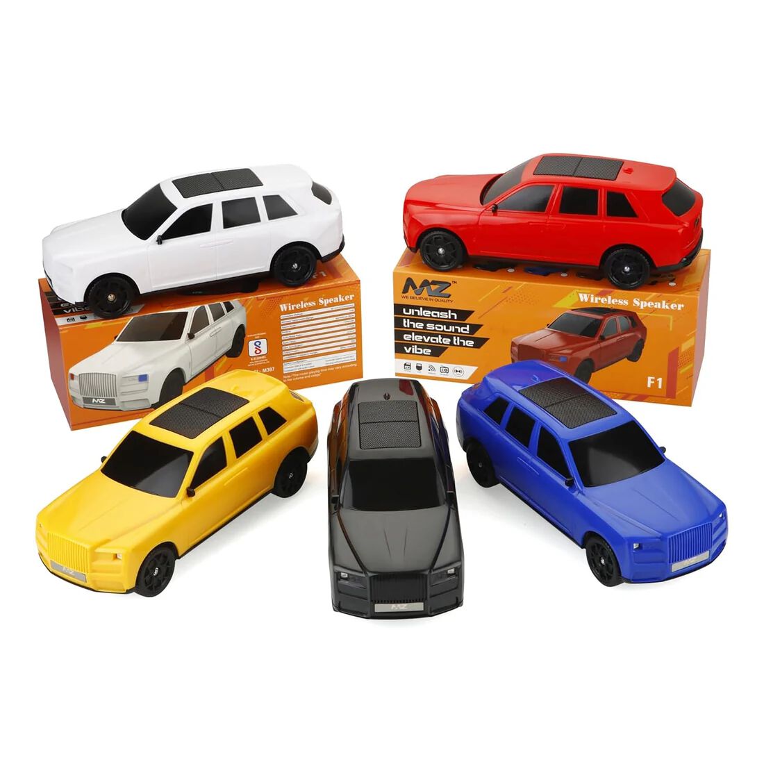 Wireless Bluetooth Car Speaker – 2400mAh Battery, TF/USB/FM/TWS Support, 5.1 Stereo Sound – Portable Speaker for Car, Home, and Outdoor Use {Random Color}