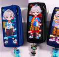 Pen Bag Canvas Pencil Case Student Stationery Gift for Kids {Random Design}