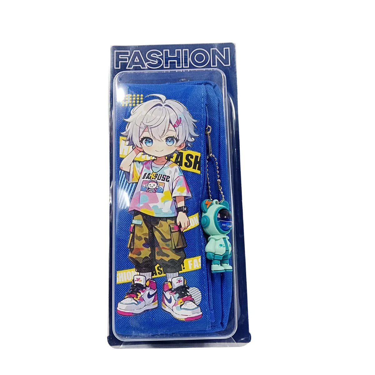 Pen Bag Canvas Pencil Case Student Stationery Gift for Kids {Random Design}