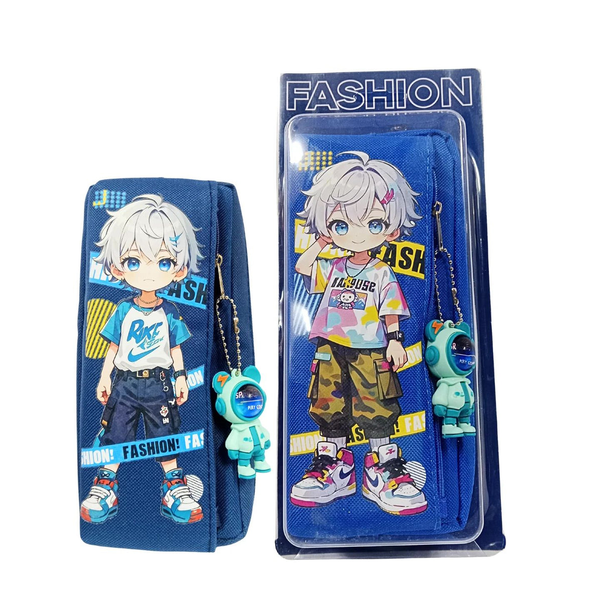 Pen Bag Canvas Pencil Case Student Stationery Gift for Kids {Random Design}