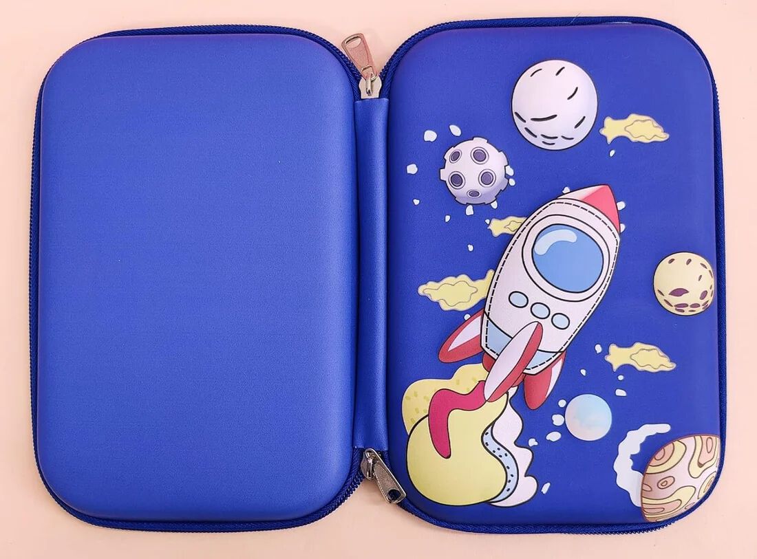 Space Astronaut 3D Hardtop EVA Pencil Case - Kids Large Stationery {Random Design}