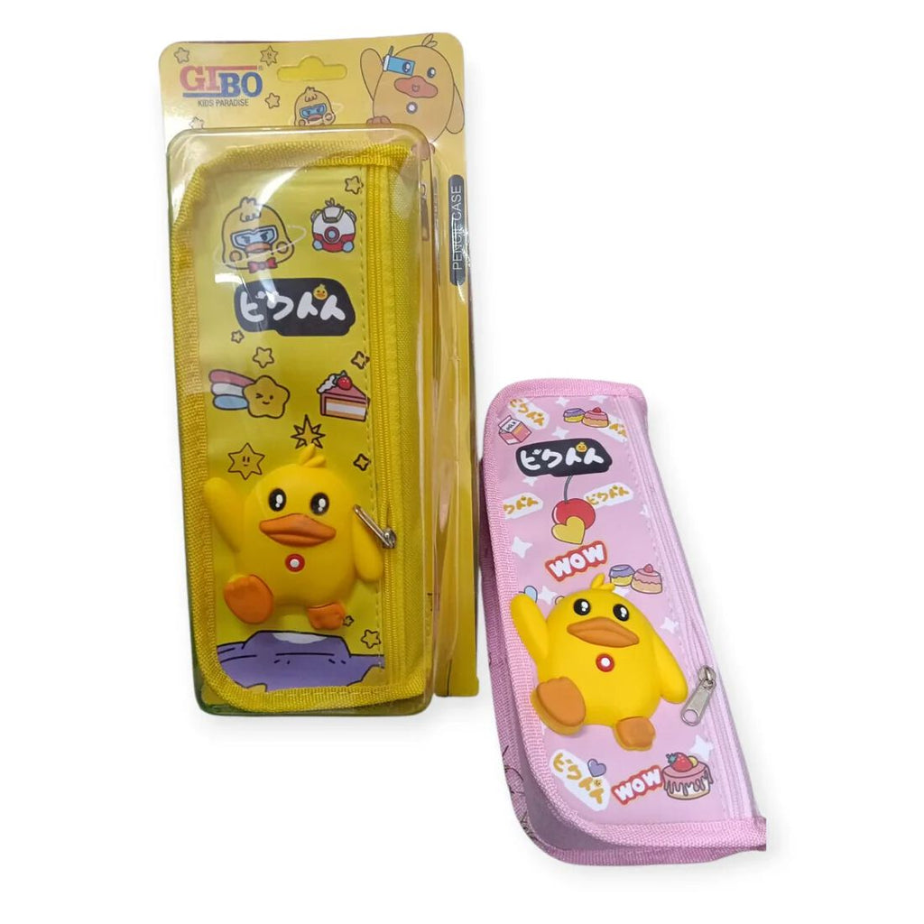 3D Duck Pencil Pouch for Boys and Girls Pencil Case School Stationery 2 Zipper {Random Design}