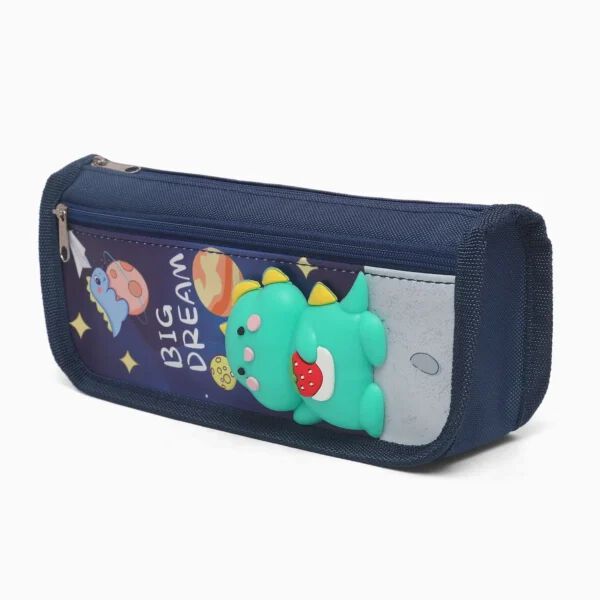 3D Dyno Pencil Pouch for Boys and Girls Pencil Case School Stationery 2 Zipper {Random Design}