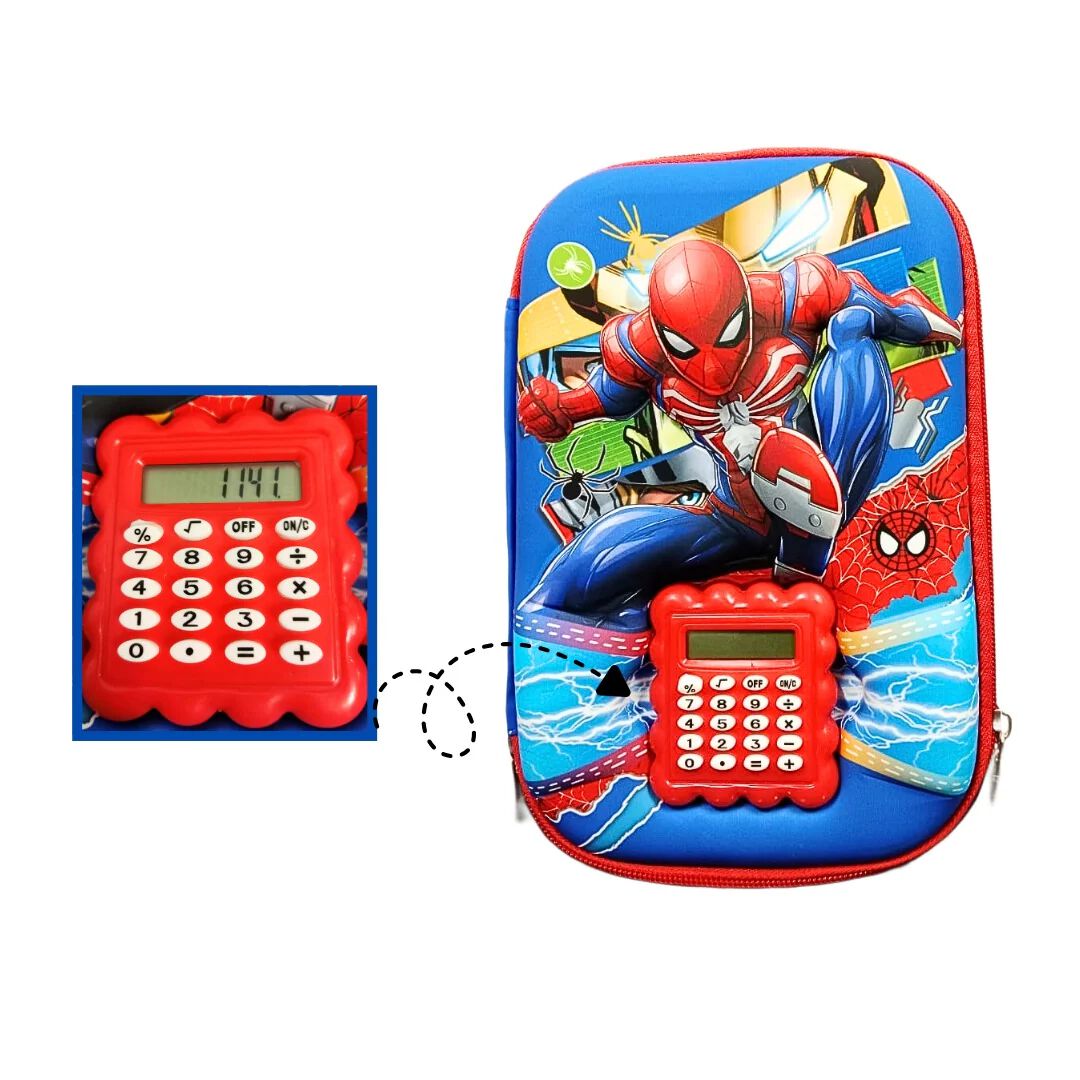 Calculator Pencil Case - Stylish & Spiderman Pencil Pouch