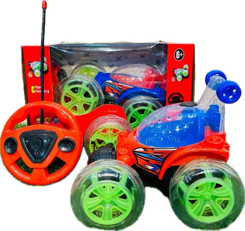 360° Stunt Remote Control Car for Kids | Double-Sided Flip RC Car with LED Lights & Music | High-Speed Racing Toy for Boys & Girls