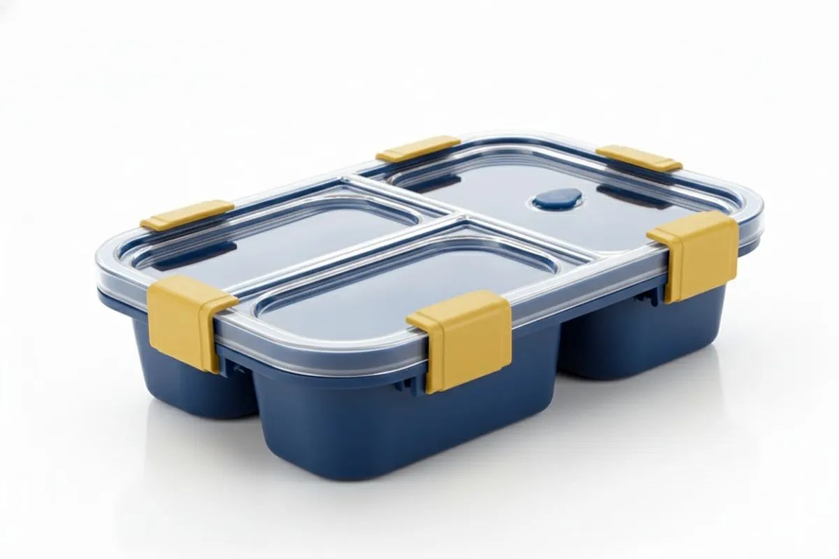 3 Compartment Transparent Lid Tiffin Lunch Box | Silicone Seal Ring
