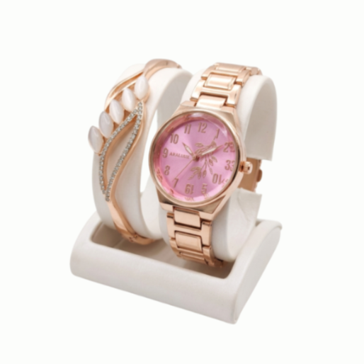 Stylish Watch And Bracelet  For Girl beautiful Girt for Women {Random Design}