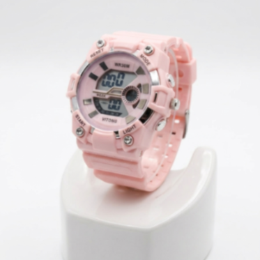 Digital Dial Alarm with Sound Waterproof Light Kids Watch for Boys & Girls {Random Design}