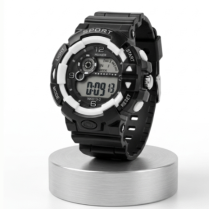 Digital Dial Alarm with Sound Waterproof Light Kids Watch for Boys & Girls {Random Design}