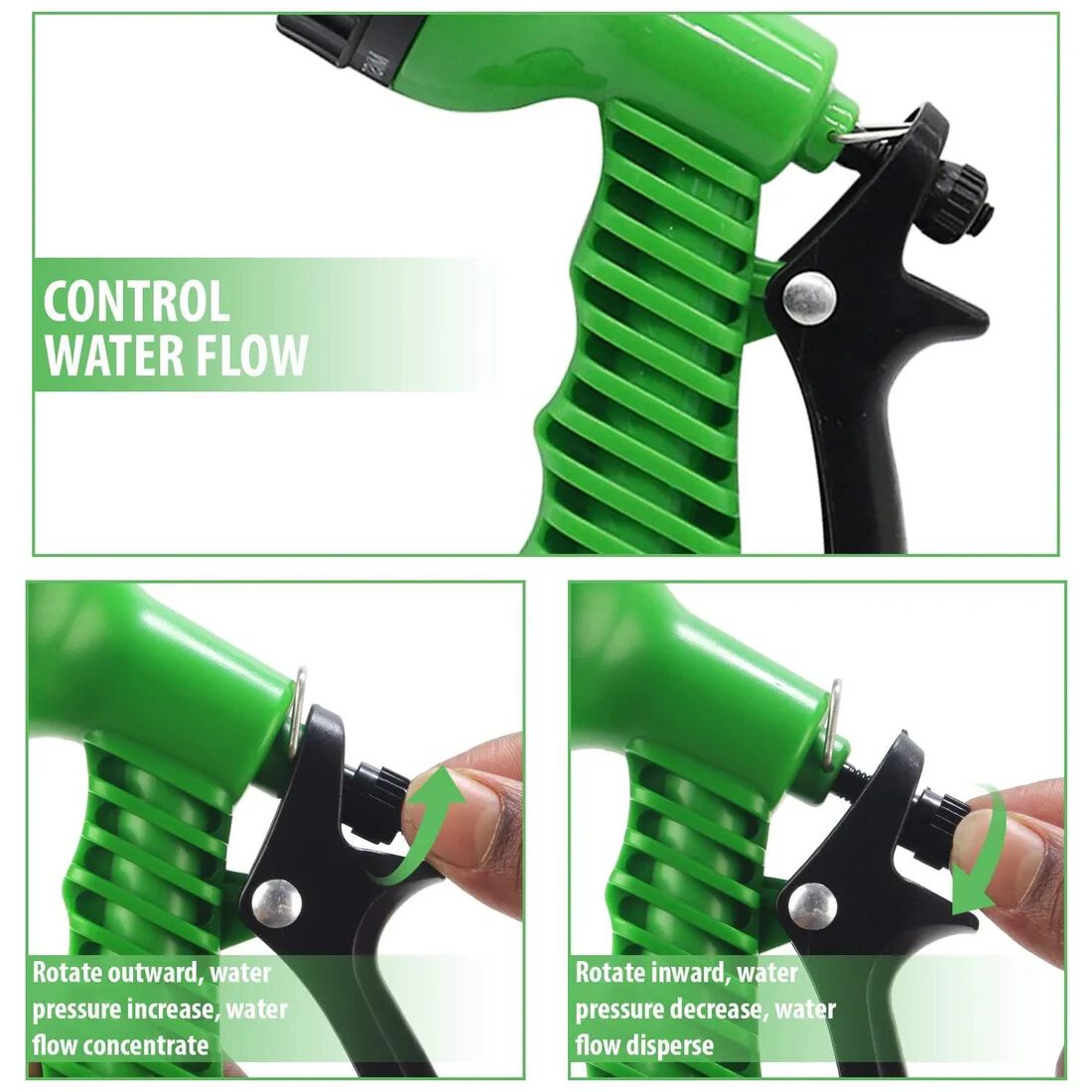 7 Mode High Pressure Water Spray Gun with Hose Nozzle for Gardening, Car Bike Washing & Watering Plants with Perfect Water Spray & Flow Control