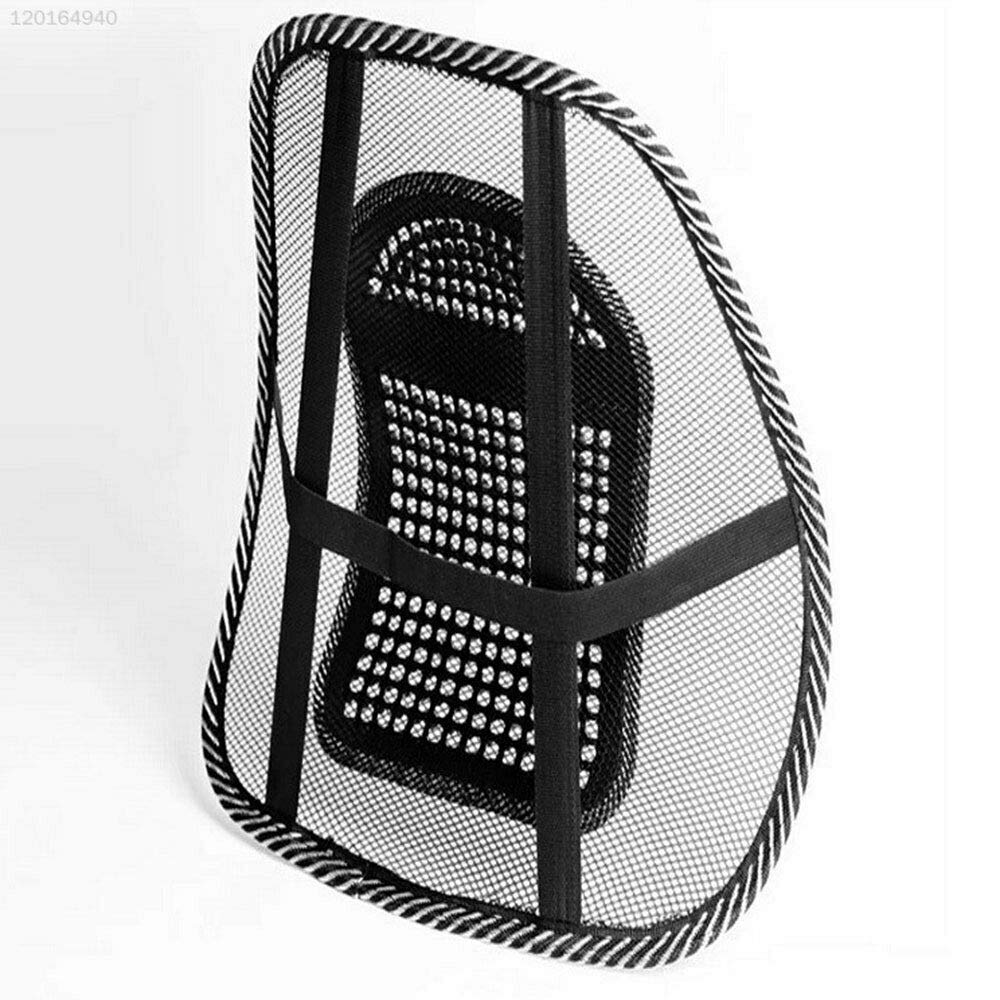 Comfortable Cool Black Office Chair Car Seat Mesh Cushion Lumbar Massage Pad