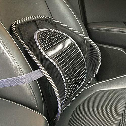 Comfortable Cool Black Office Chair Car Seat Mesh Cushion Lumbar Massage Pad