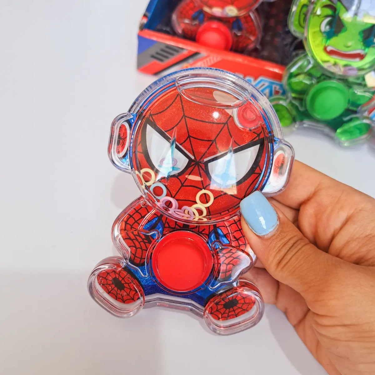 Single Button Water Ring Toss Game – Action Figure {Random Design}
