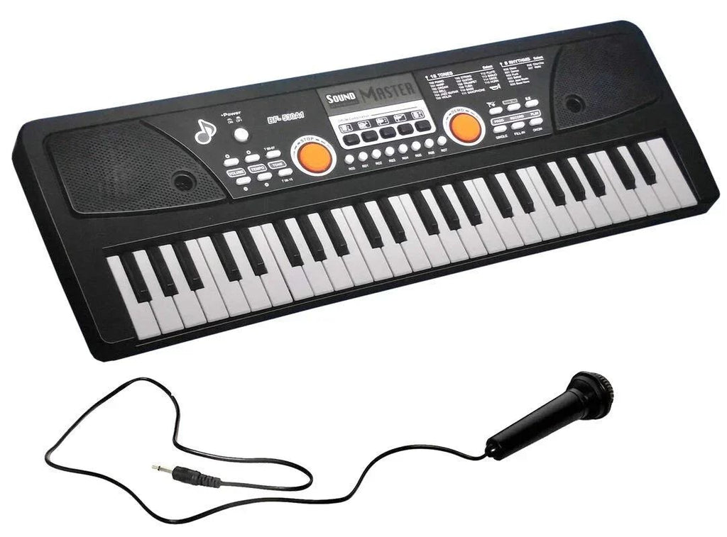 49-Keys Bigfun Electronic Piano with Microphone, USB MP3 Play Function (Black)