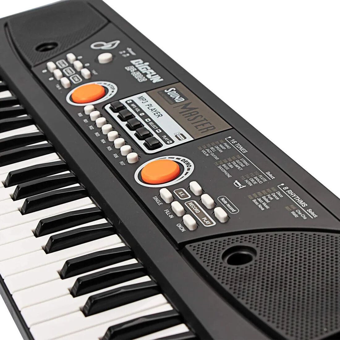 49-Keys Bigfun Electronic Piano with Microphone, USB MP3 Play Function (Black)