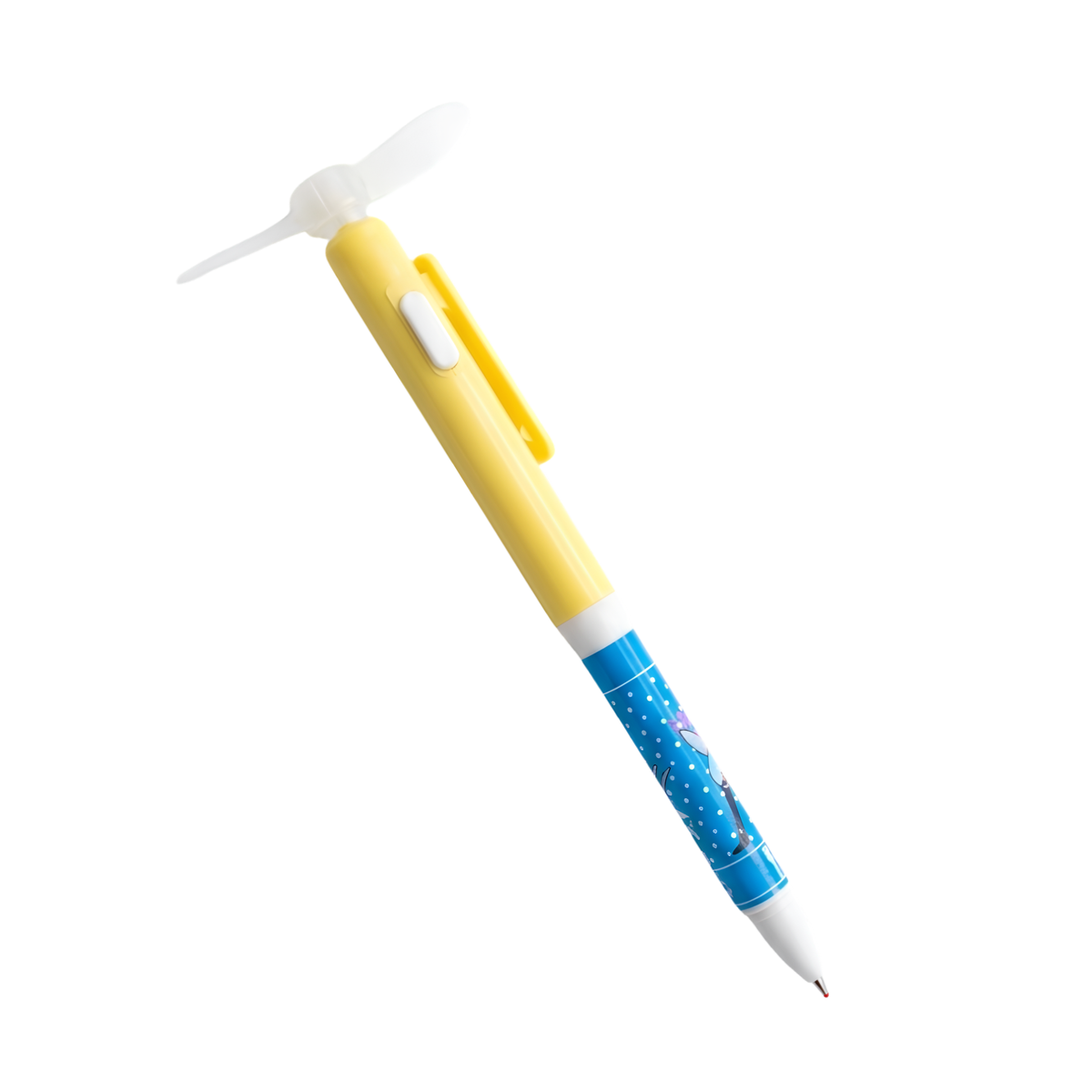 2 in 1 Creative Handheld Mini Pocket Size Fan With Smooth Writing Ballpoint Pen {Random Design}