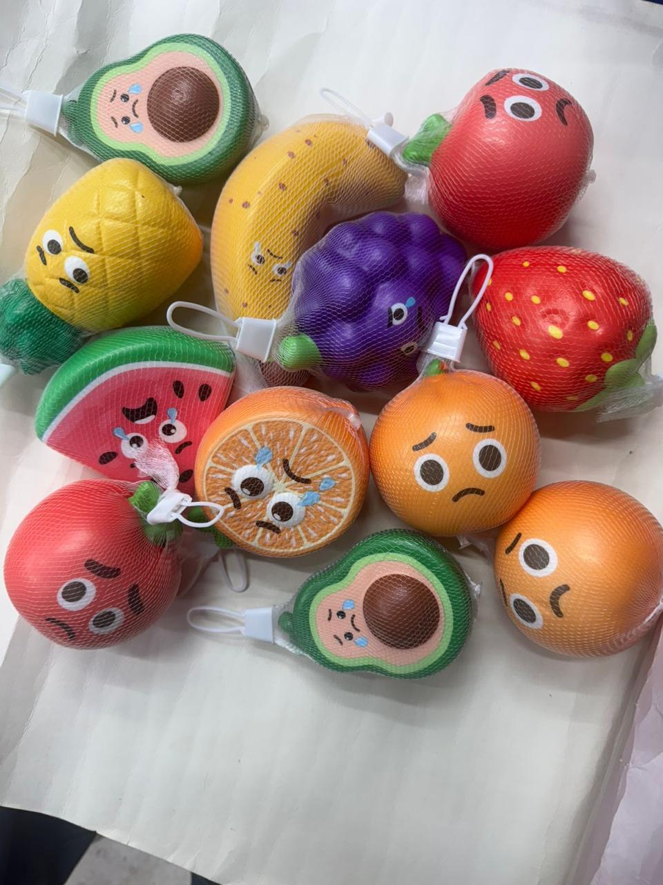 Cute Fruit Stress Relief Squishy Toys for Kids & Adults, Soft Squeeze Sensory Fidget Toys , Mini Fruit Slow Rising Squishies for Anxiety Relief