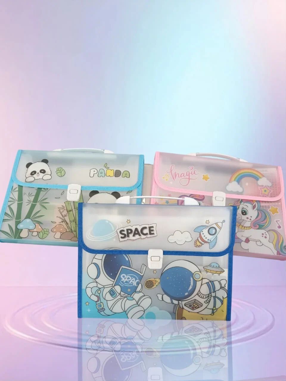 File Folder with Handle and Push Lock