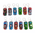 {Pack of 12} Racing Car KeyRings | Pull-back Car KeyChain| Multicolour,Random design & Fast moving Racing Car Toy KeyChain| Keychain for Girls, Boys, Kids