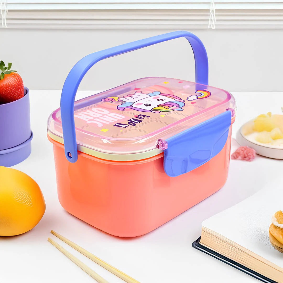 Customized Big Lunch Box with Unicorn/Dragon Design {Random Design}