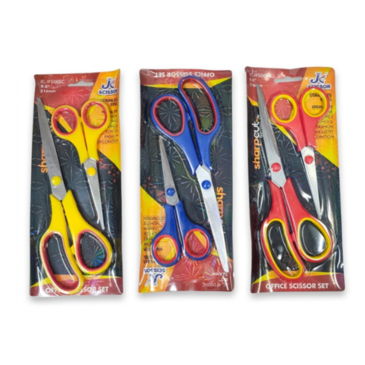 216mm {Set of 2} Multi Purpose Scissors Random Color (1 large with small)