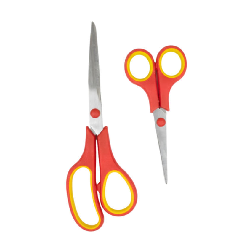 216mm {Set of 2} Multi Purpose Scissors Random Color (1 large with small)