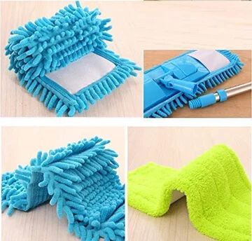 FOLDABLE MICROFIBER FAN CLEANING DUSTER MOP
