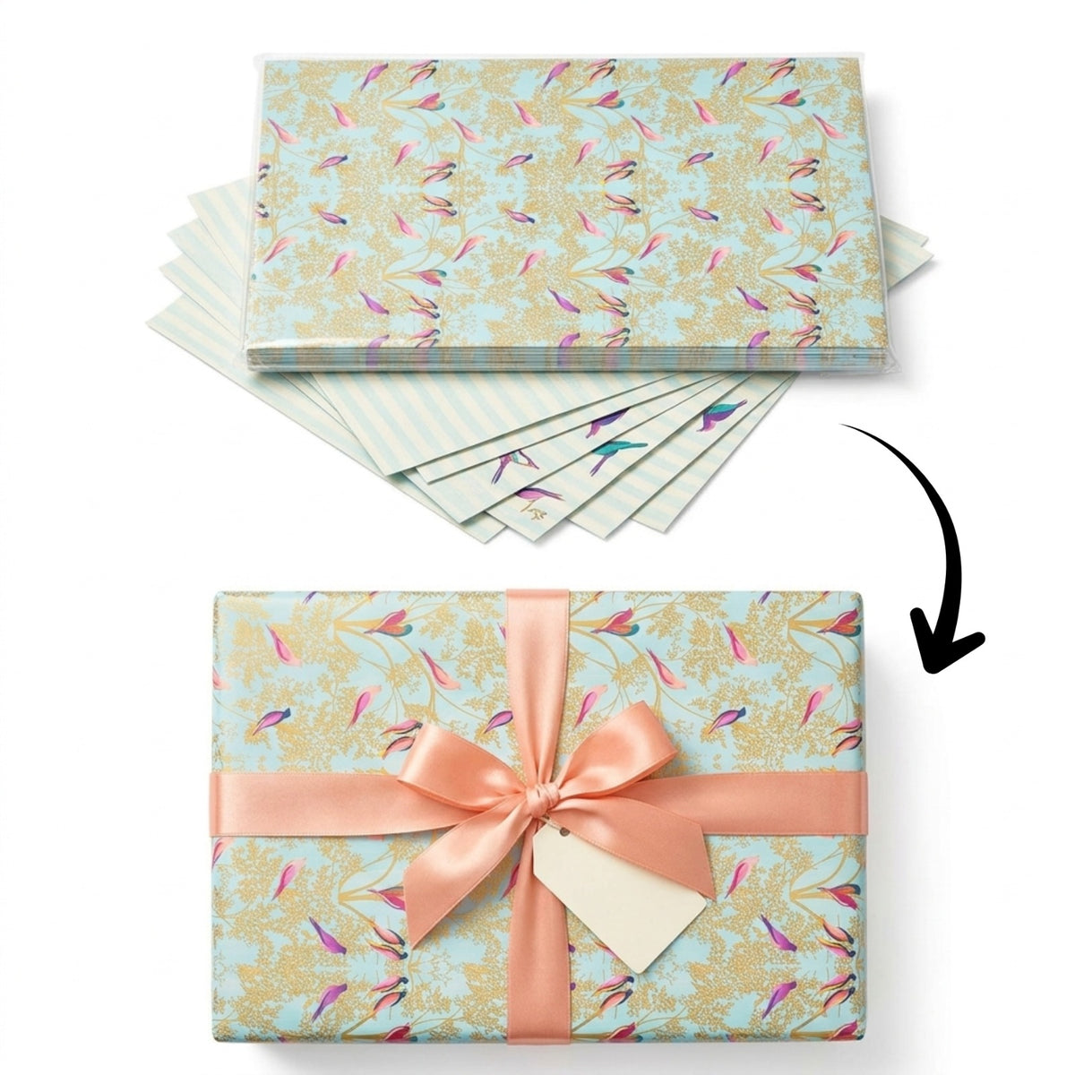 {Pack of 20} Gift Wrapping Paper Sheet - Gift Paper Premium Design Paper sheet for Gift Packing {Random Design}