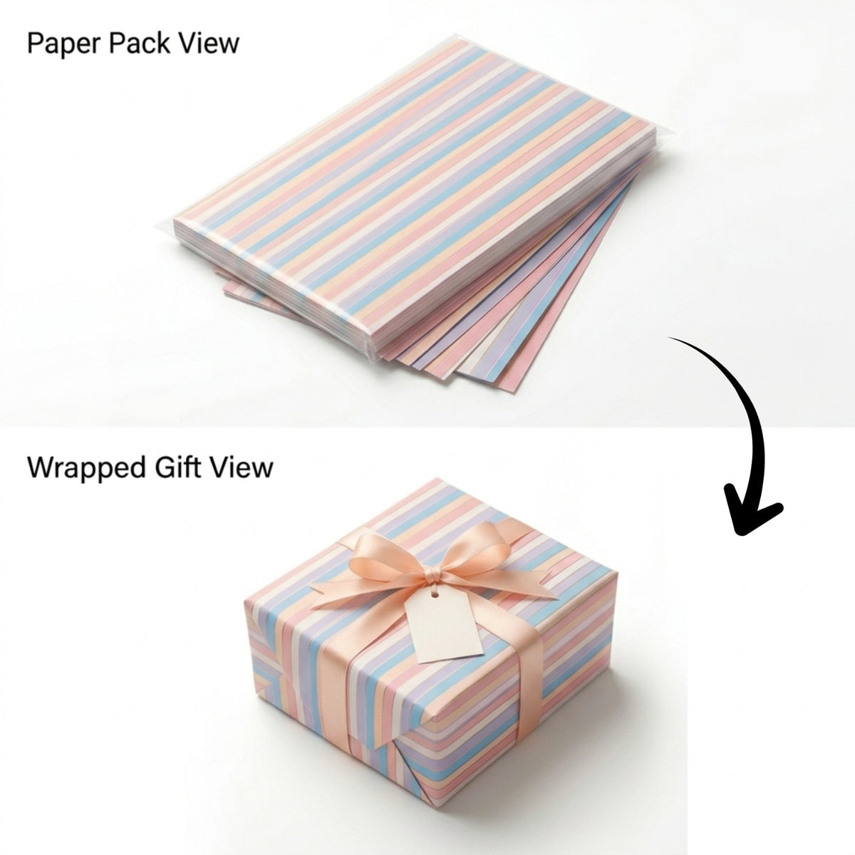 {Pack of 20} Gift Wrapping Paper Sheet - Gift Paper Premium Design Paper sheet for Gift Packing {Random Design}