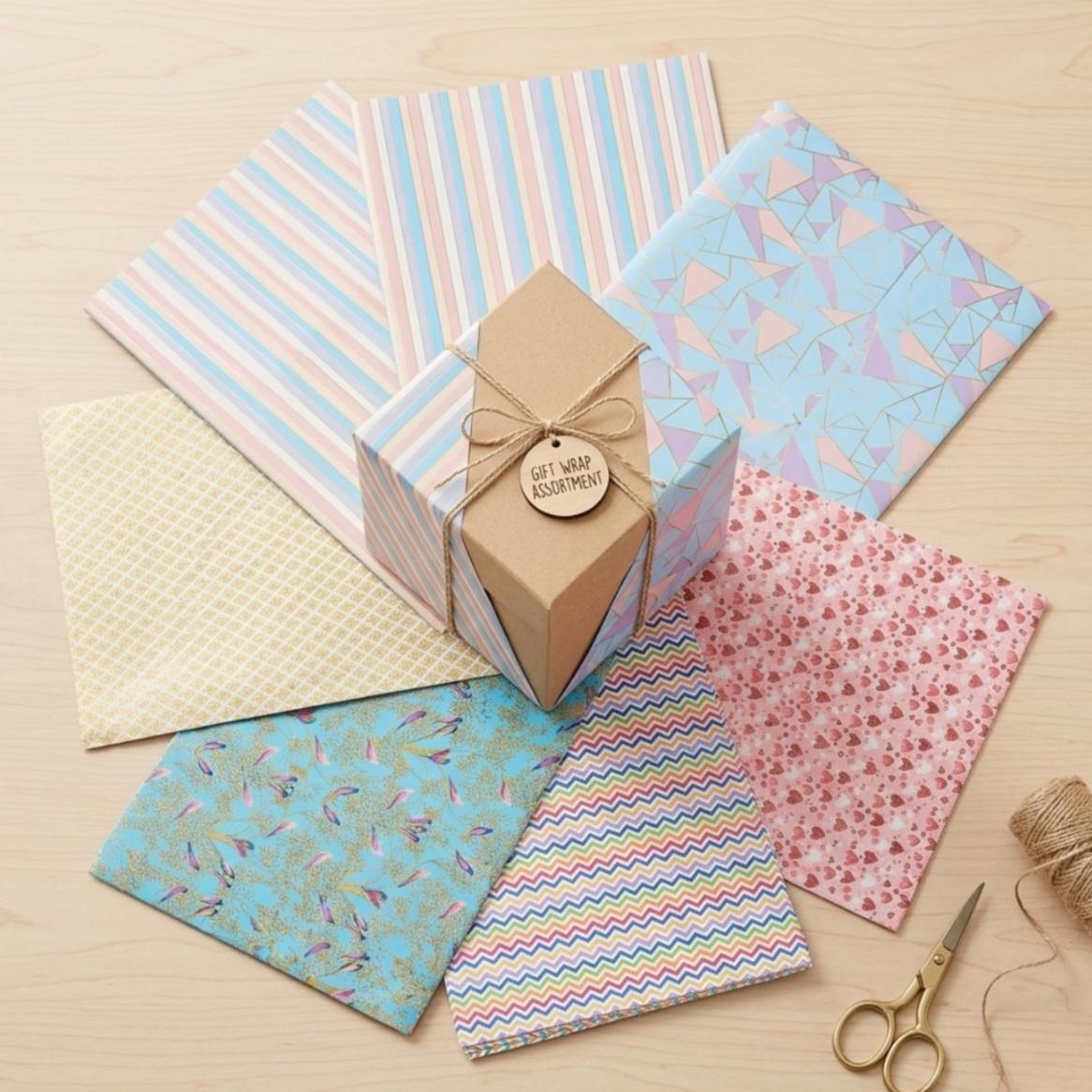 {Pack of 20} Gift Wrapping Paper Sheet - Gift Paper Premium Design Paper sheet for Gift Packing {Random Design}