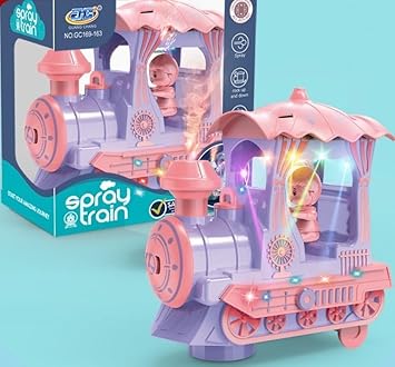 Musical Train Toy | Spray Steam Train Vehicle Toy for Kids| Boys| Girls with Music, Light and Bump & Go Mode | Lights & Sound