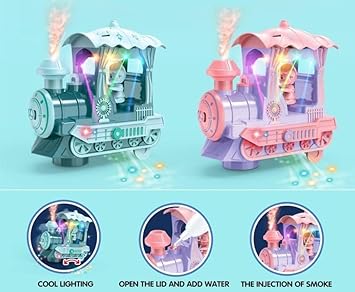 Musical Train Toy | Spray Steam Train Vehicle Toy for Kids| Boys| Girls with Music, Light and Bump & Go Mode | Lights & Sound