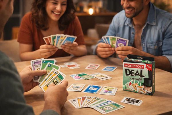 Deal Card Game for Kids and Family, Monopoly Playing Card Game, Travel Card Game