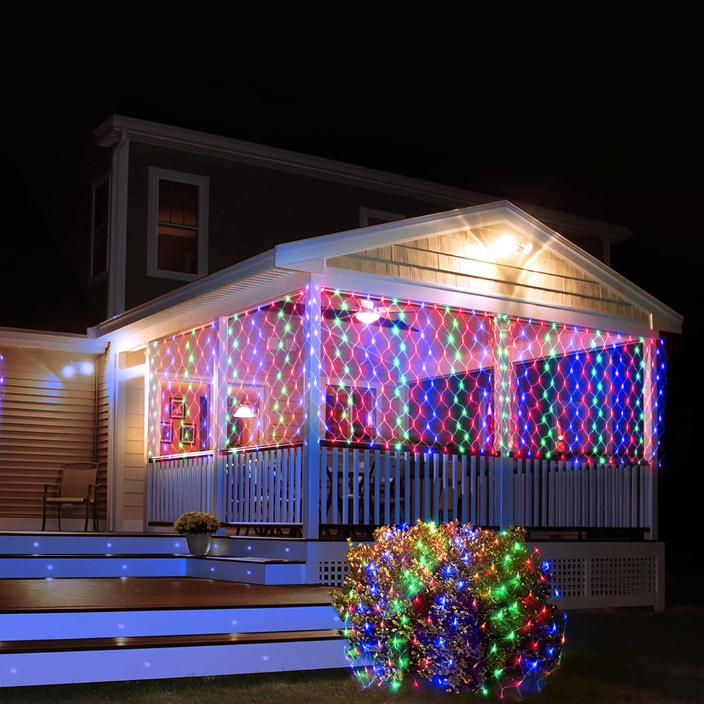 LED Net Mesh String Lights, 6.6Ft X 6.6Ft, 144 LEDs, 8 Modes Diwali Decor with Diwali Lights for Home Decoration! LED Diwali Light, LED Lights for Home Decoration (Multi Net Light)