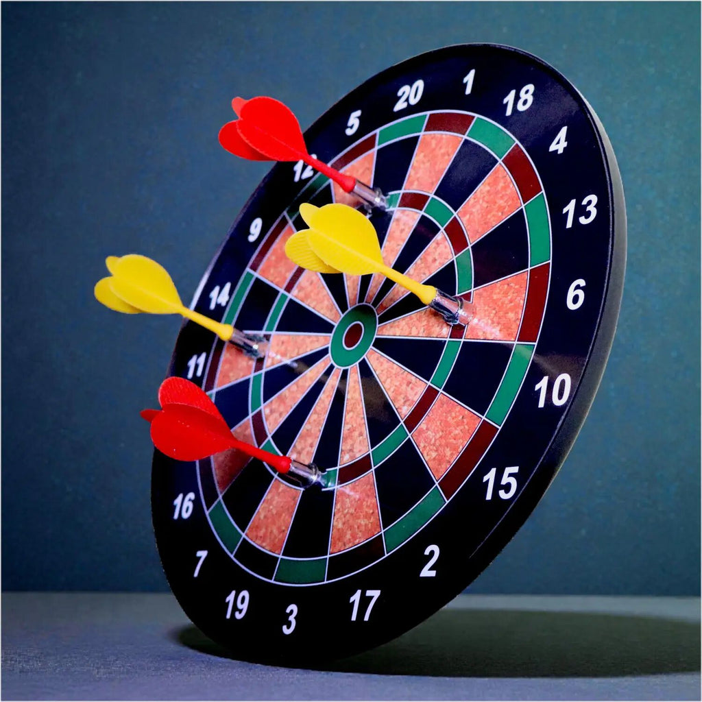 Magnetic Dart Board Game for Kids – 28.5 Cm Indoor & Outdoor Fun with 4 Soft Darts